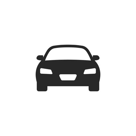 car icon car front view car sign symbol  vector art  vecteezy