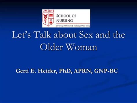 Ppt Lets Talk About Sex And The Older Woman Powerpoint Presentation Id1070726