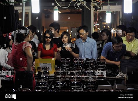 Vietnam, Hanoi, old town, night market Stock Photo - Alamy