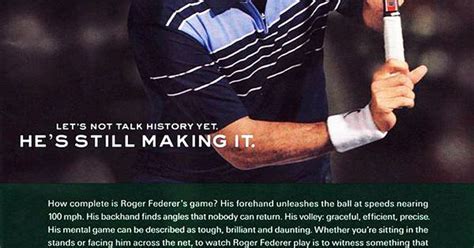 Roger Federer Rolex Advertisement 2007 Golf Residence Pinterest