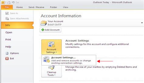 Microsoft Outlook 2010 Mail Setup Smtp Knowledge Base