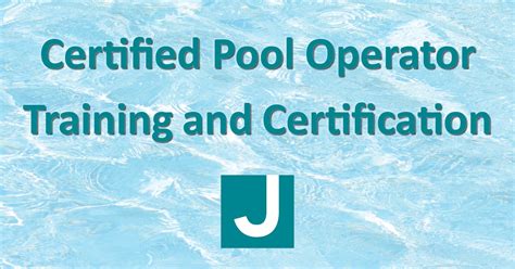 Certified Pool Operator Training Certification Jcc Indianapolis