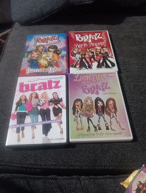 Lot Of 4 BRATZ DVDs Livin It Up Starrin Stylin Rock Angelz