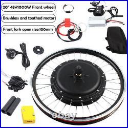 20 DIY Electric Bicycle E Bike Front Wheel Conversion Kit 48V 1000W