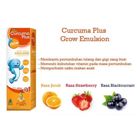 Jual Curcuma Plus Grow Emulsion Syrup 200ml Indonesia Shopee Indonesia