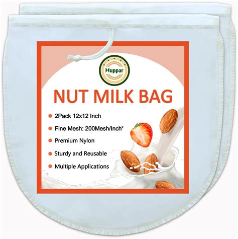 Nut Milk Bag Reusable 3 Pack 12 X 10 Cheesecloth Bags For Straining Almondsoy