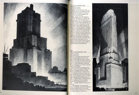 Architectural Drawing, Hugh Ferris, a selection from Architectural