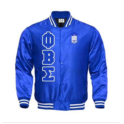 Phi Beta Sigma Satin Baseball Bomber Jacket Divine Nine Greek Gear