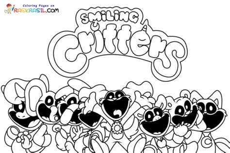 Smiling Critters Coloring Pages Printable for Free Download