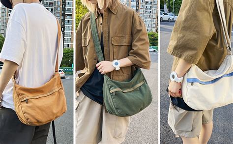 amazoncom pragari canvas messenger bag hobo crossbody bag  women