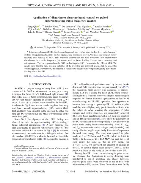 Pdf Application Of Disturbance Observer Based Control On Pulsed