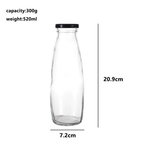 Wholesale Glass Yogurt Bottlesfresh Milk Cups 200ml250ml500mlspecial Milk Bottles With Caps