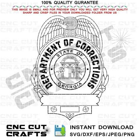 Dept of corrections vector badge svg logo emblem patch monogram state ...