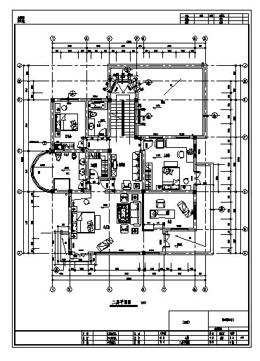 某三层带地下室公馆建筑施工cad图，共十二张土木在线