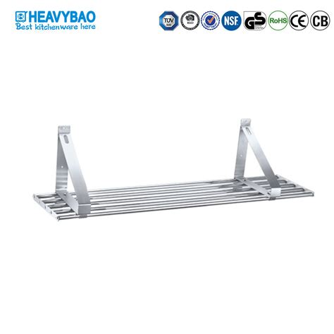 Heavybao Stainless Steel Commercial Kitchen Wall Mounted Shelf Tube