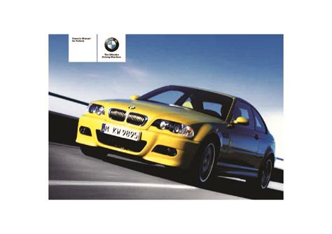 Bmw E Owners Manual