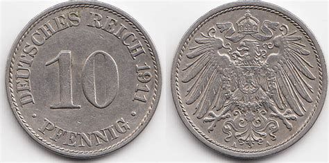 Kaiserreich Pfennig A Gro Er Adler Kupfer Nickel Gutes Sehr