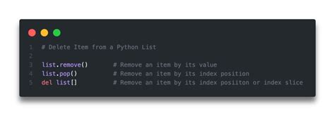 Remove An Item From A Python List Pop Remove Del Clear Datagy