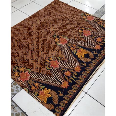 Jual Kain Batik Solo Parang Gunung Gedek Orange Shopee Indonesia