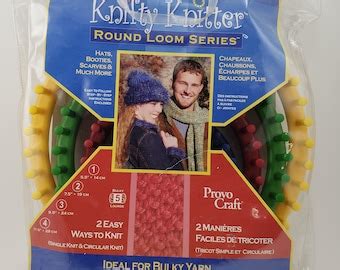 Provo Craft Knifty Knitter Plastic Round Loom Series Set Of Kit Open