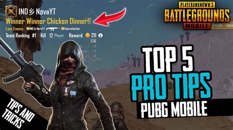 Top 5 Tricks To Be A Pro Pubg Mobile Advanced Tips And Tricks Youtube