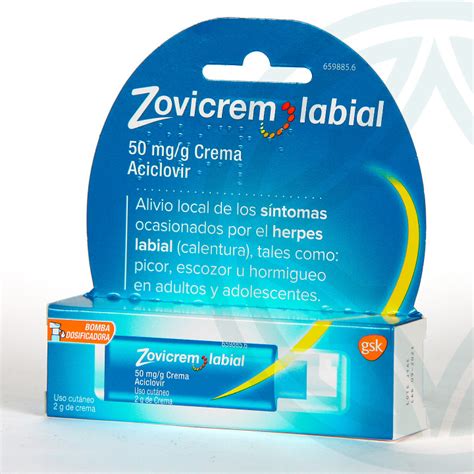 Zovicrem Labial Crema con dosificador Herpes labial Farmacia Jiménez