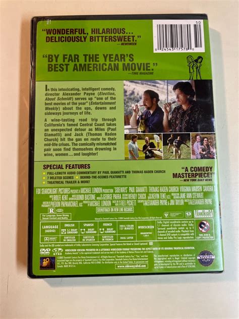 Sideways Dvd Paul Giamatti Thomas Haden Church Comedy Special