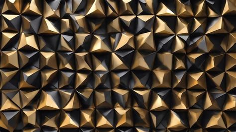 Premium Photo | Modern geometric wallpaper black and gold background 3d ...