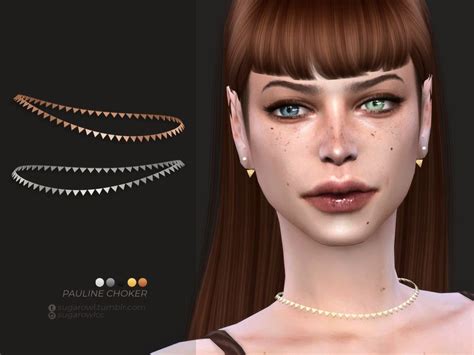 Sims 4 Pauline Choker By Sugar Owl New Mesh Base Game