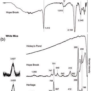 Swir And Raman Spectra Of Pyrophyllite Samples A Swir Reflectance