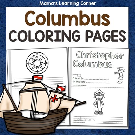 Christopher Columbus Coloring Pages Mamas Learning Corner