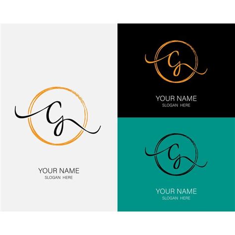 Premium Vector G Initial Handwriting And Signature Logo Beauty Template