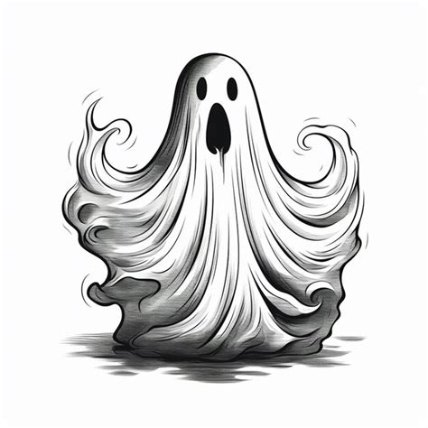 Premium AI Image | Scary HandDrawn Cartoon Ghost