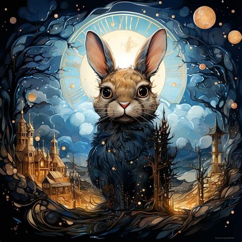 Premium Photo Starry Night Bunny Workload Under The Night Sky