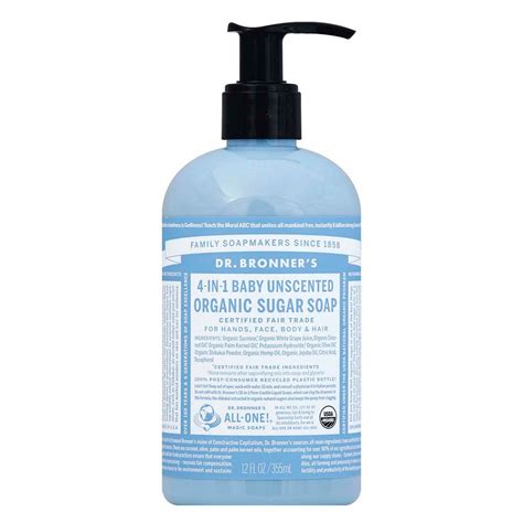 Dr Bronner S 4 In 1 Baby Organic Sugar Soap Unscented Shop Body