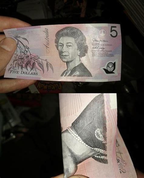 The Queen On The Aussie 5 Note Looks Like A Whale Sucking A Dick If Its Folded Right 9gag