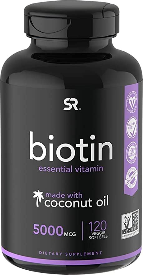 Amazon Sports Research Biotin Supplement With Organic Coconut Oil