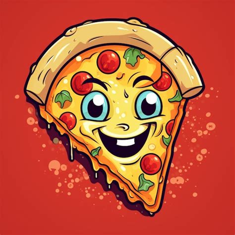 Dibujos Animados De Logotipo De Pizza Foto Premium