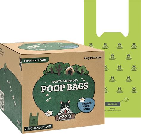 Pogis Poop Bags 900 Dog Poo Bags With Easy Tie Handles Scented