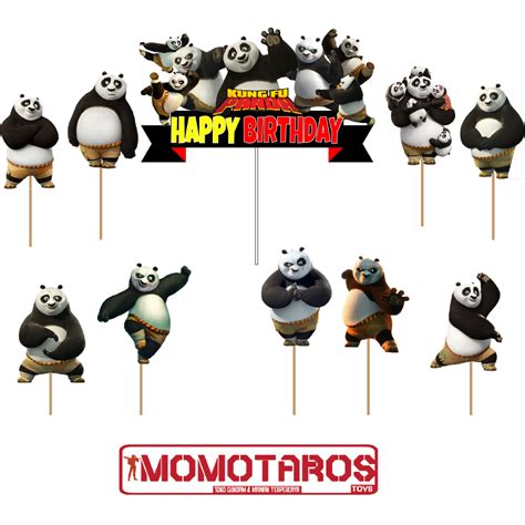 Kungfu Panda Cake Topper Contains 10 Pcs Shopee Singapore