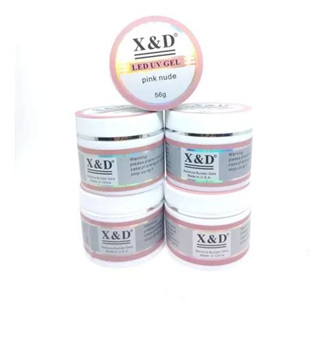 5x Gel Xed Original Pink Nude 56g Uv Led Lacrado Parcelamento Sem Juros