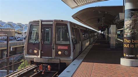 Wmata Metro Action Ronald Regan National Airport Station On The Blue