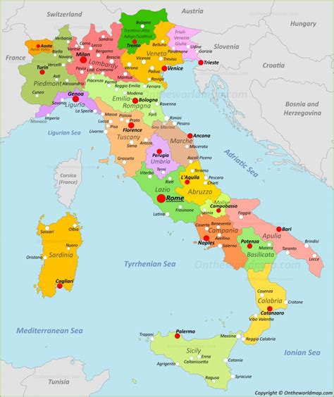 Printable Map Of Northern Italy Printable Maps