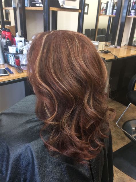 Auburn With Copper Highlights And Chocolate Lowlights Long Hair