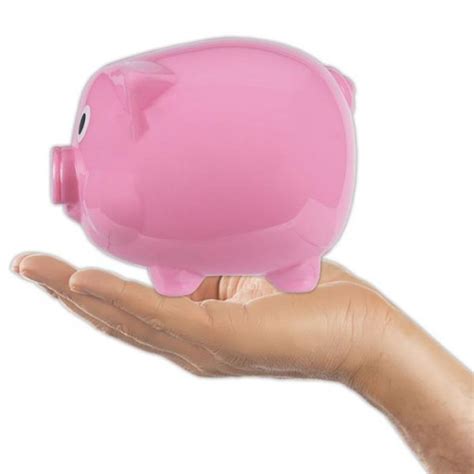 Pink Plastic Piggy Bank | GlowUniverse.com