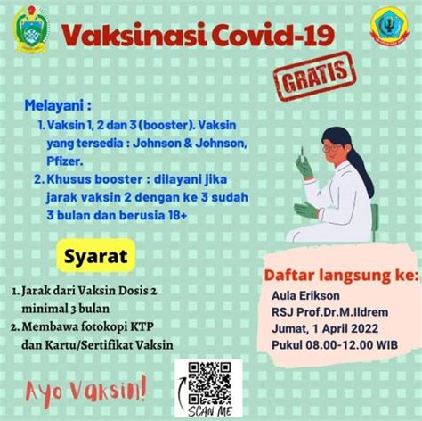 Vaksinasi COVID 19 Rumah Sakit Jiwa Prof Dr M Ildrem Medan 1 April