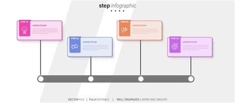 Conjunto de banners infográficos vectoriales de colores gratuitos