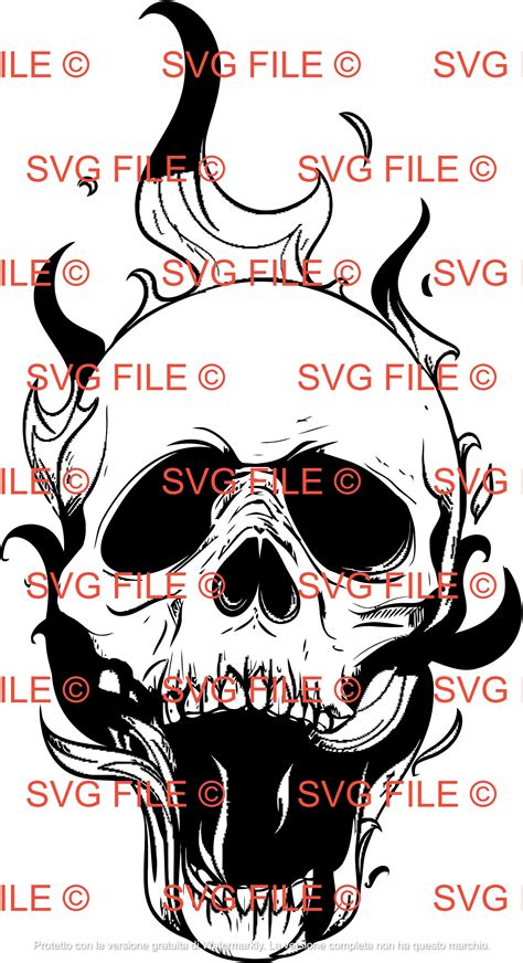 Skull Svg Skull Silhouette Skull Outline Svg Skull Head Etsy