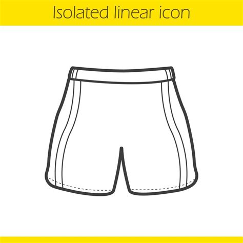 Shorts Linear Icon Soccer Player Uniform Sportswear Thin Line