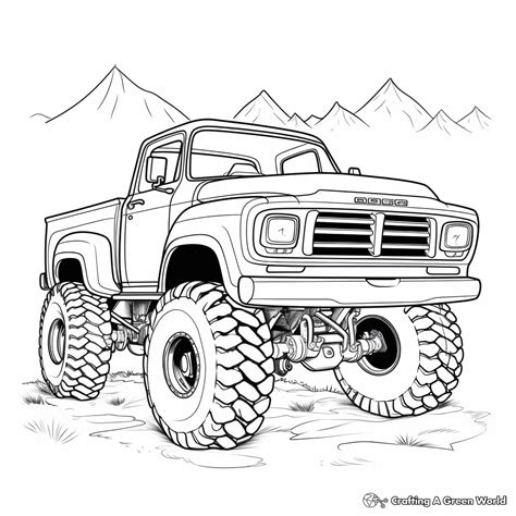 Lifted Truck Coloring Pages - Free & Printable!